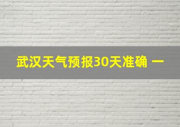 武汉天气预报30天准确 一